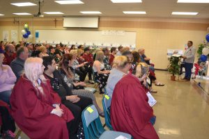 Principal Domenic Rosse addresses the gathering