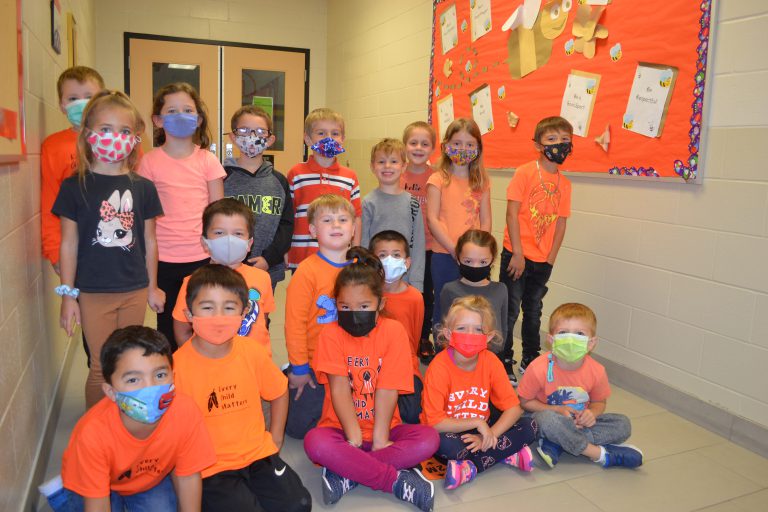 students in hallway