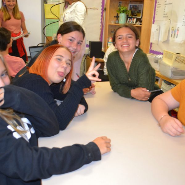 female students mugging for the camera
