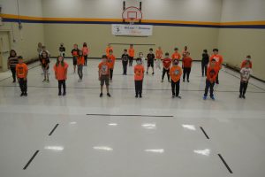 orange in the gym