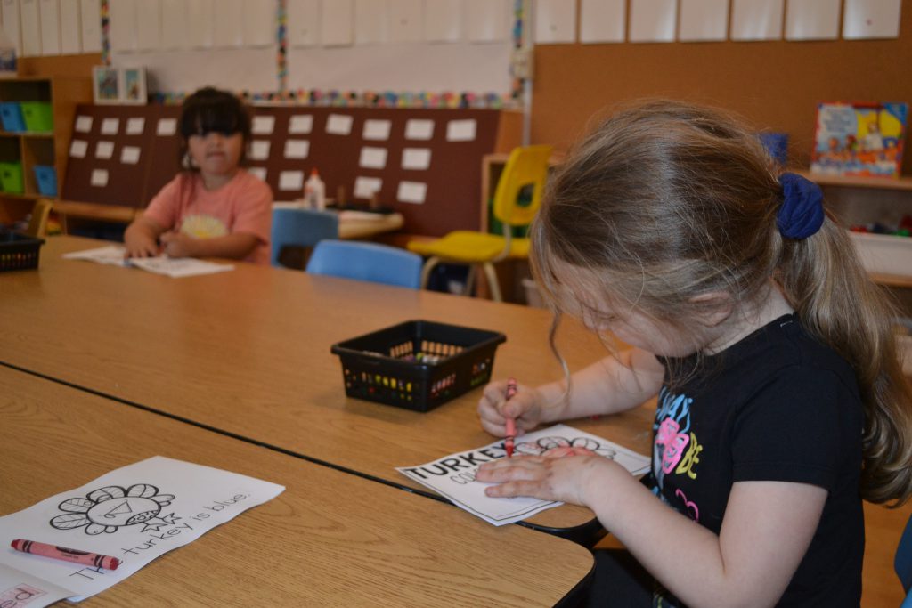 student colouring
