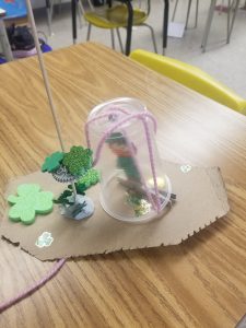 leprechaun trap made with a cup