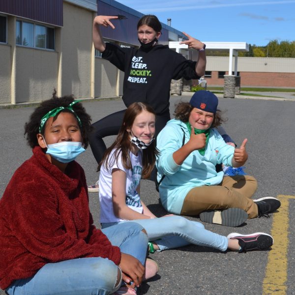 senior students in school yard