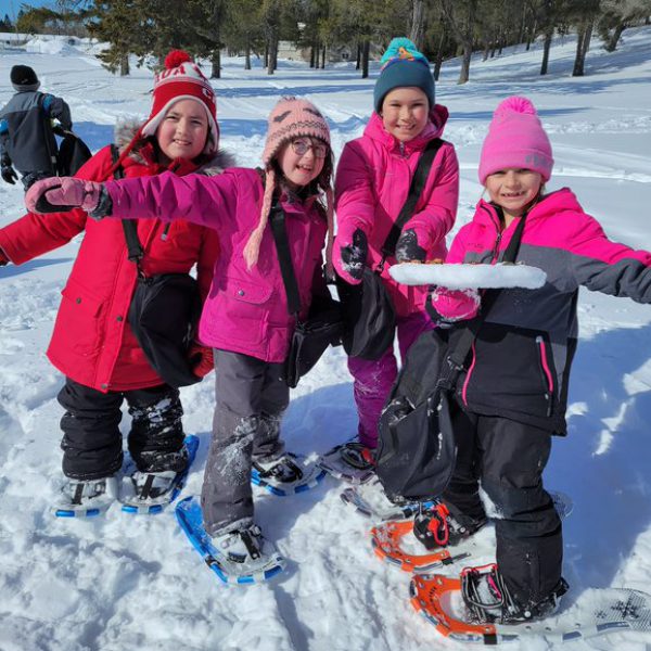 Students snowshoeing