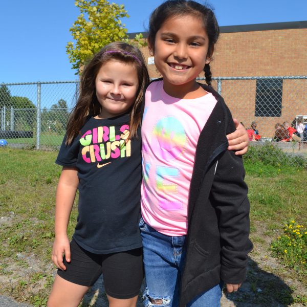 two students in the playground