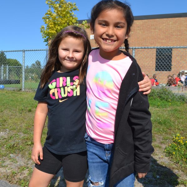 two students in the playground