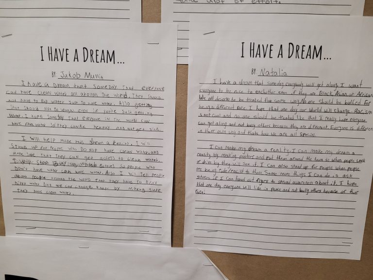 I Have a Dream student work