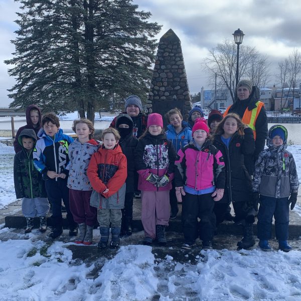Student group visits a local historic site
