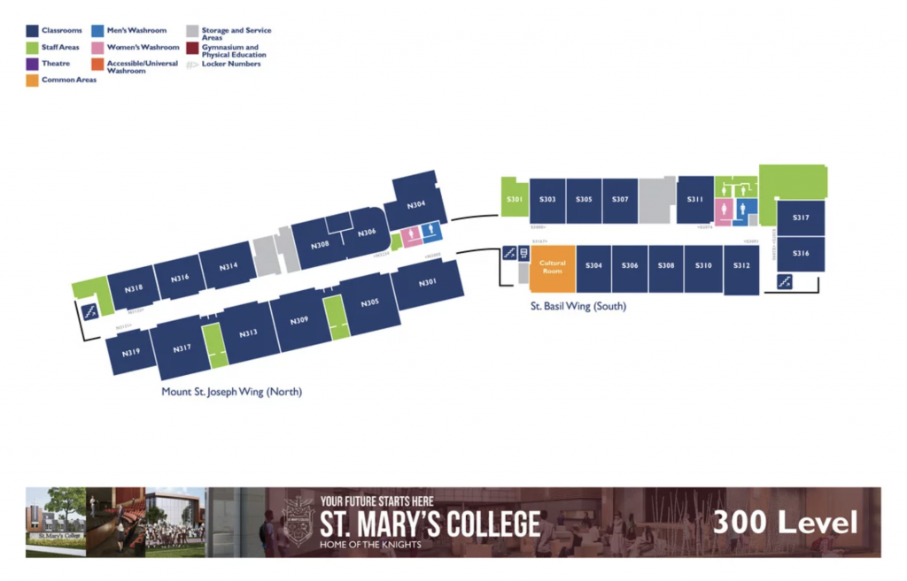 St. Mary's College Map - Level 3