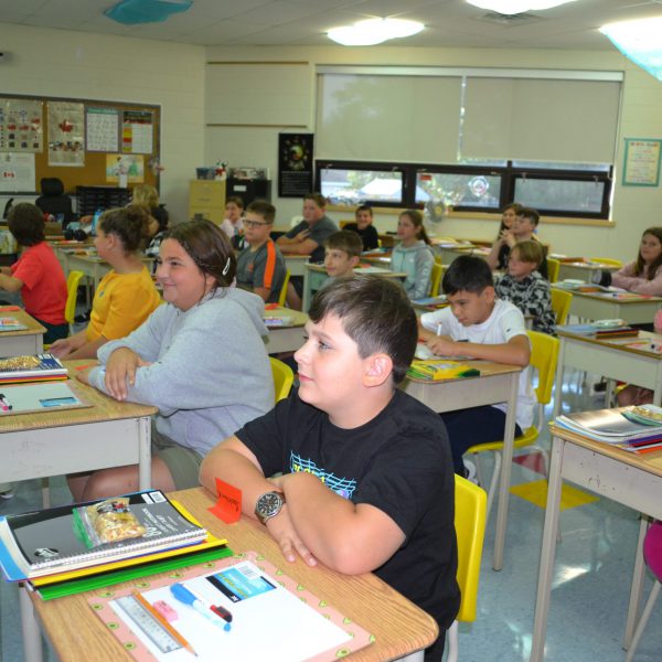 students listening to their teacher