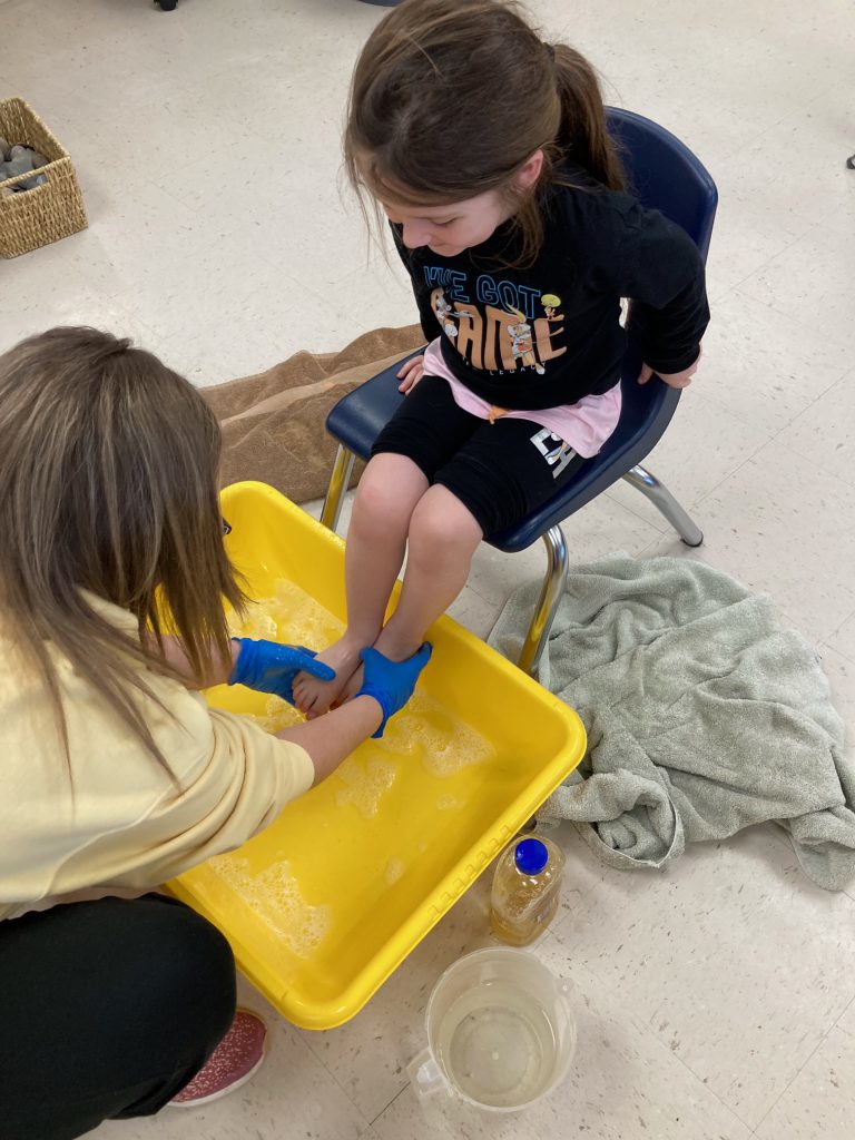 feet being washed