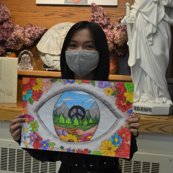 keyana with poster