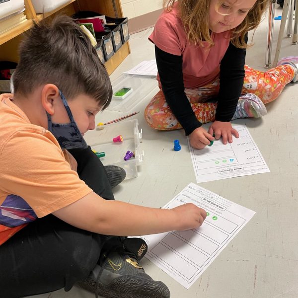 students writing