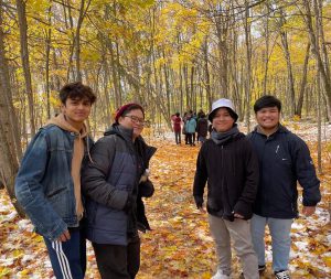 On the trails at the St. Kateri Outdoor Learning Centre