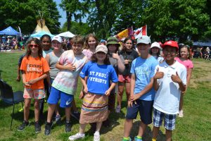 A group of St. Paul students at the Indigenous Day Pow Wow