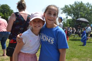 Two Our Lady of Lourdes students pose for a photo